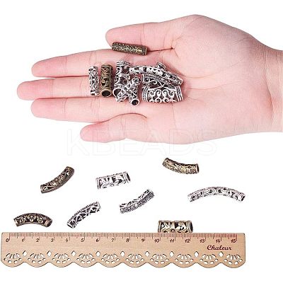 Tibetan Style Alloy Beads TIBEB-NB0001-01-1