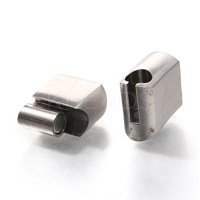 Tarnish Resistant 304 Stainless Steel Magnetic Clasps with Glue-in Ends STAS-C020-09P-1