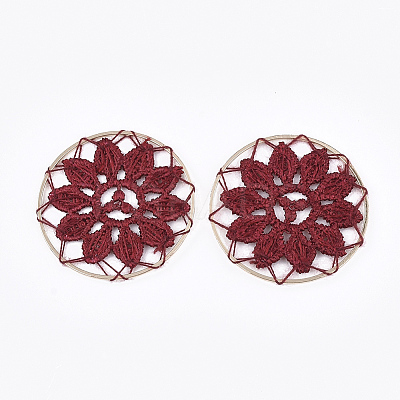 Polycotton(Polyester Cotton) Woven Pendant Decorations FIND-Q078-12E-1