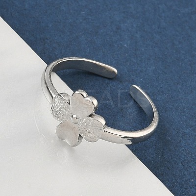 304 Stainless Steel Open Cuff Rings for Women RJEW-A079-12A-P-1