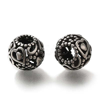 304 Stainless Steel European Beads STAS-D191-06B-AS-1