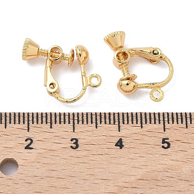 SHEGRACE Brass Screw Clip-on Earring Findings XGR0065G-54G-1