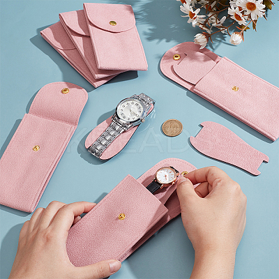 6 Sets Rectangle Velvet Single Watch Storage Bags ABAG-NB0002-09-1
