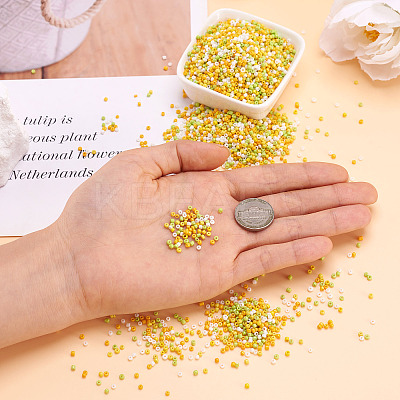 Opaque Glass Round Seed Beads GLAA-TAC0025-07A-07-1