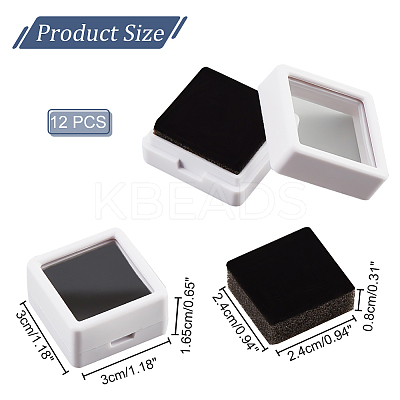 Plastic Loose Diamond Display Boxes CON-WH0087-55B-1