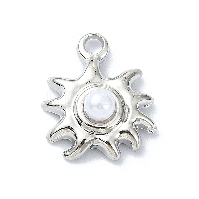 Alloy With ABS Pearl Pendants PALLOY-S188-02P-1