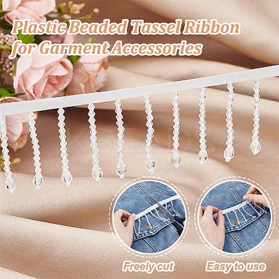 Acrylic & Polyester Lace Ribbon OCOR-WH0110-08C-1