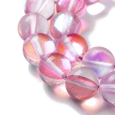 Synthetic Moonstone Beads Strands G-P528-J03-05-1