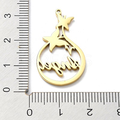 304 Stainless Steel Pendants LS-STAS-D036-15G-1