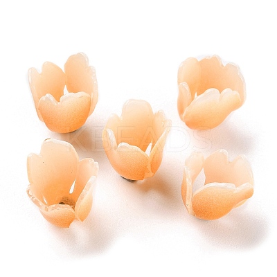 3-Petal Opaque Acrylic Bead Caps SACR-D007-08A-1