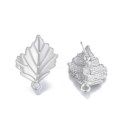 Alloy Stud Earring Findings PALLOY-N150-77P-1