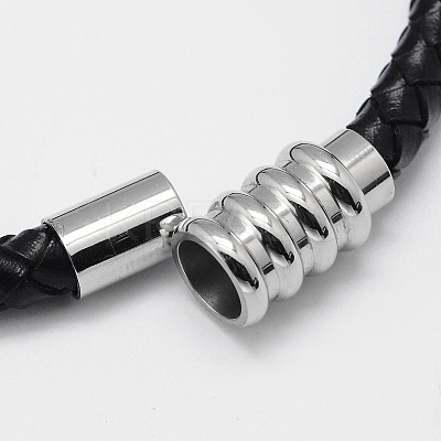 Braided Leather Cord Bracelets BJEW-I199-03-1