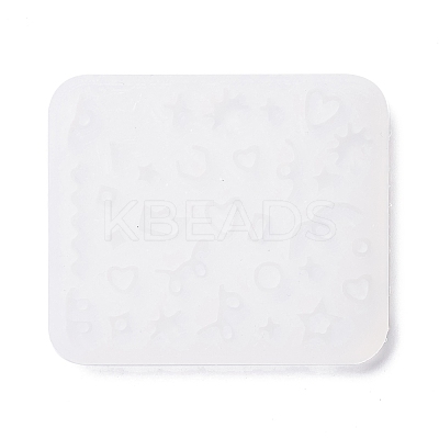 Line & Ring & Heart & Star & Crown & Square & Rectangle & Acanthosphere Filling Silicone Molds DIY-M029-02-1