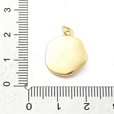 Ocean Theme Brass Enamel Pendants KK-Q029-01C-G-1