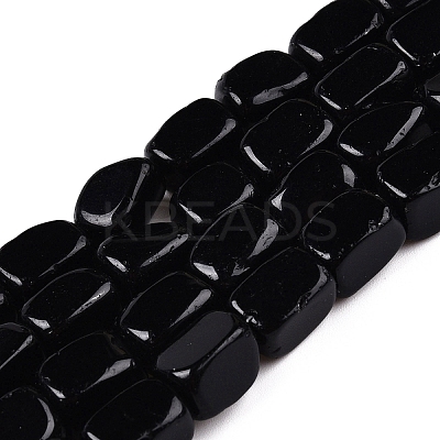 Natural Black Stone Beads Strands G-T138-88-1
