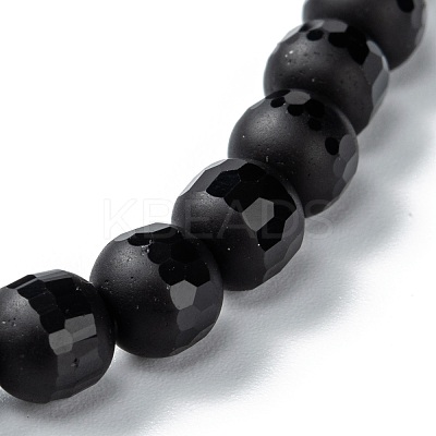 Frosted Glass Beads Stretch Bracelets BJEW-I296-05A-1
