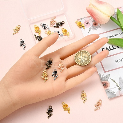 20Pcs 5 Colors Tibetan Style Alloy Pendants FIND-YW0008-50-1
