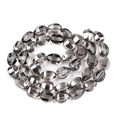 Electroplate Glass Beads Strands EGLA-T028-01I-1