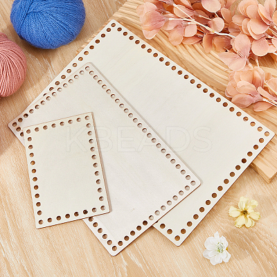 5Pcs 3 Styles Wooden Basket Bottoms DIY-HS0002-15-1
