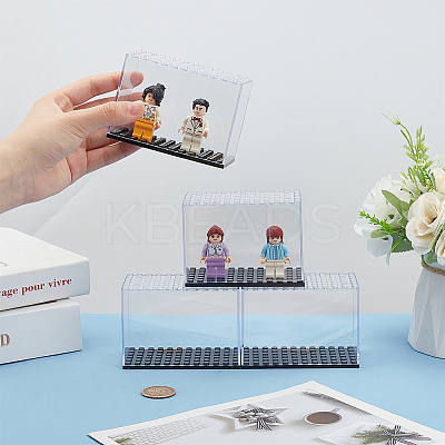 4Pcs Transparent Plastic Minifigure Display Cases ODIS-FG0001-78-1