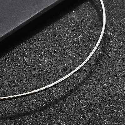 Non-Tarnish Casual Style 304 Stainless Steel Choker Necklaces X-STAS-O037-02P-1