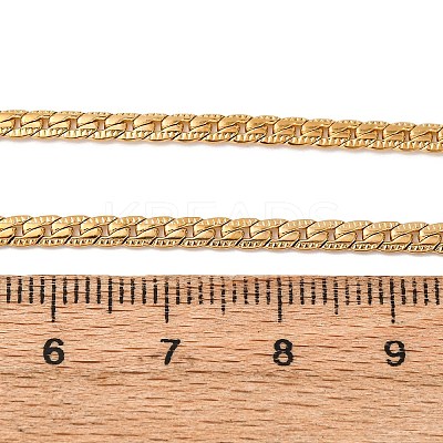 3MM 304 Stainless Steel Curb Chain Necklaces NJEW-P338-03G-1