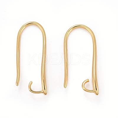 Rack Plating Eco-friendly Brass Earring Hooks KK-D075-13G-RS-1