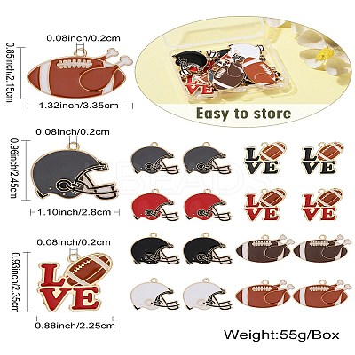 16Pcs 8 Style Alloy Enamel Pendants ENAM-CJ0005-79-1
