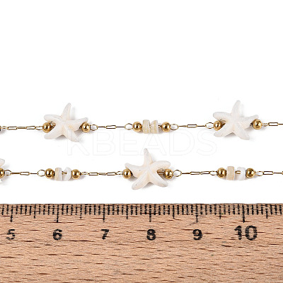 Handmade 316 Stainless Steel Starfish Link Chains CHS-N006-03A-G-1