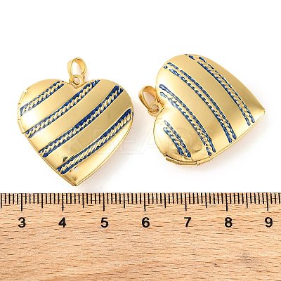 Rack Plating Brass Locket Pendant KK-H486-04G-01-1