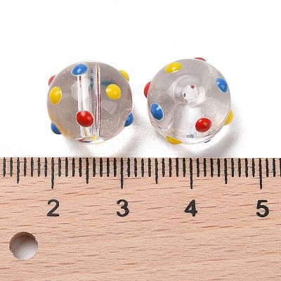 Transparent Glass Enamel Beads Strands LAMP-A001-B01-1