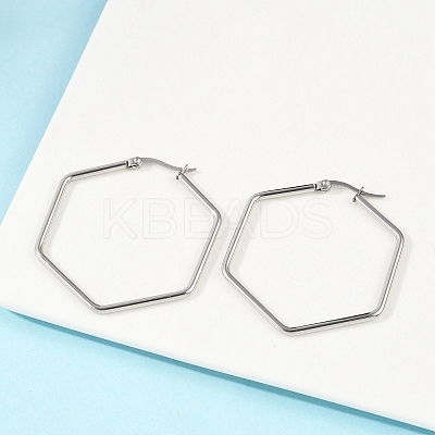 Tarnish Resistant 201 Stainless Steel Hoop Earrings LS-EJEW-A052-25A-1