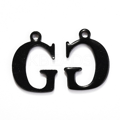 304 Stainless Steel Alphabet Charms STAS-H122-G-EB-1