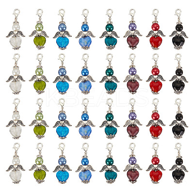 Glass Pendant Decorations HJEW-GO00031-1