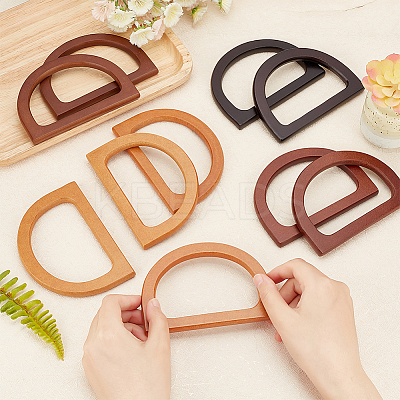 10Pcs 5 Colors Wood Bag Handles FIND-PH0010-72-1