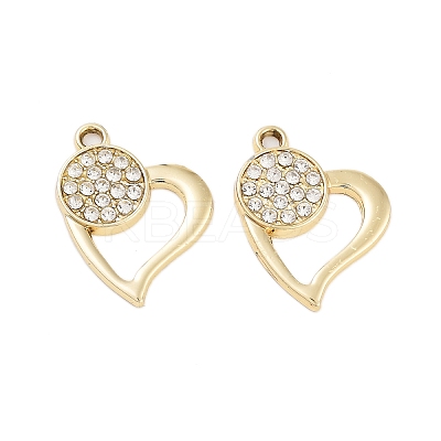UV Plating Alloy Rhinestone Pendants ALRI-N058-06KCG-1
