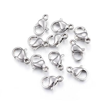 304 Stainless Steel Lobster Claw Clasps STAS-H353-E-02-1