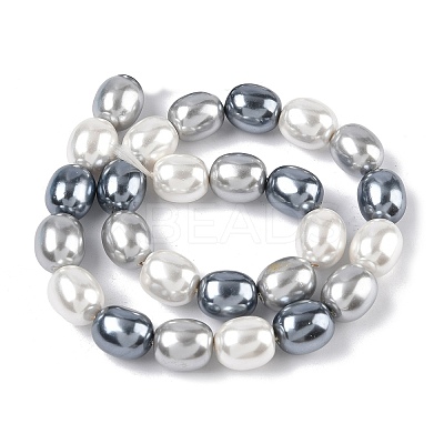 Electroplated Shell Pearl Beads Strands BSHE-Z010-01A-1