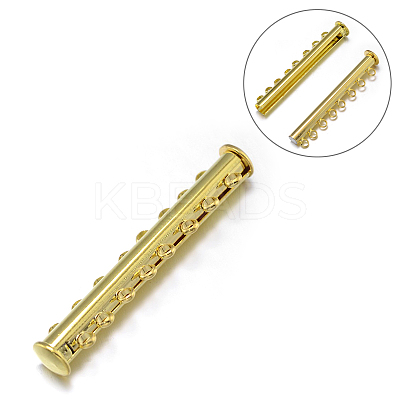 8-Strands 16-Holes Tube Brass Magnetic Slide Lock Clasps LS-X-KK-D478-G-NF-1