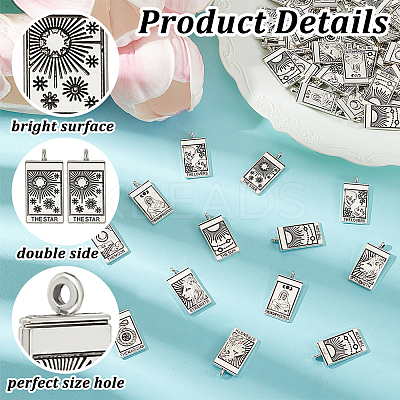 70Pcs 7 Styles Zinc Alloy Pendants FIND-HY0004-08-1