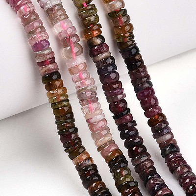 Natural Multicolor Tourmaline Beads Strands G-T140-03-1