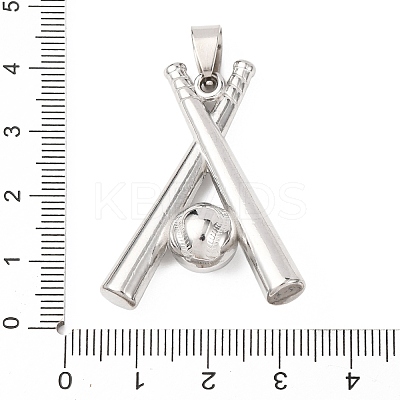 304 Stainless Steel Pendants STAS-D129-15P-1