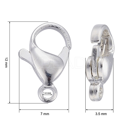 304 Stainless Steel Lobster Claw Clasps X-STAS-E464-21E-S-1