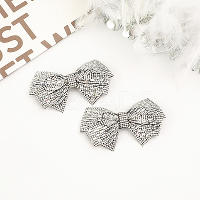 Bowknot Rhinestone Shoe Decoration DIY-WH0430-522C-1