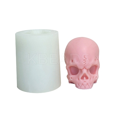 Halloween Skull DIY Food Grade Silicone Candle Molds PW-WG53501-01-1