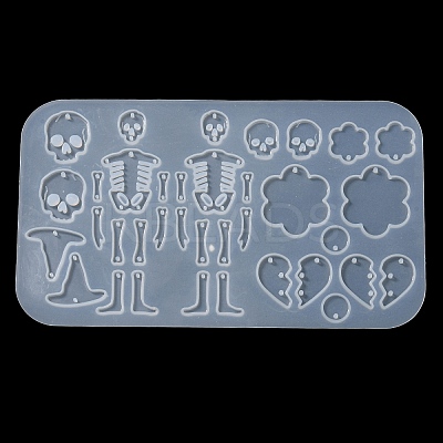 Halloween Theme Silicone Pendant Molds LS-DIY-Q030-05B-1