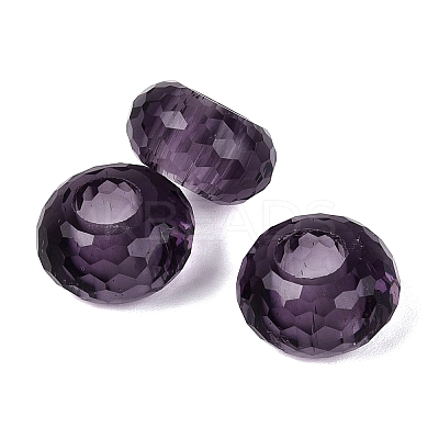 Transparent Glass European Beads GPDL-Q024-14mm-A02-1