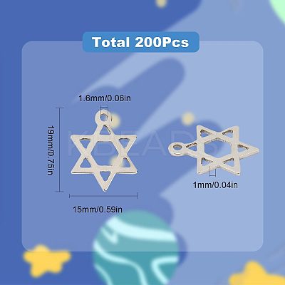 201 Stainless Steel Pendants STAS-SC0005-18-1