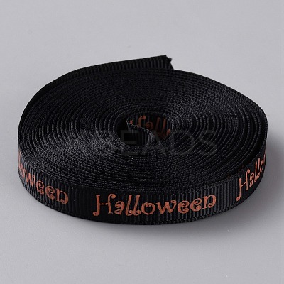 Halloween Polyester Ribbons OCOR-WH0120-29B-1