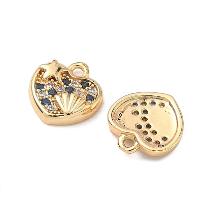 Brass Pave Cubic Zirconia Pendants KK-A286-01G-1